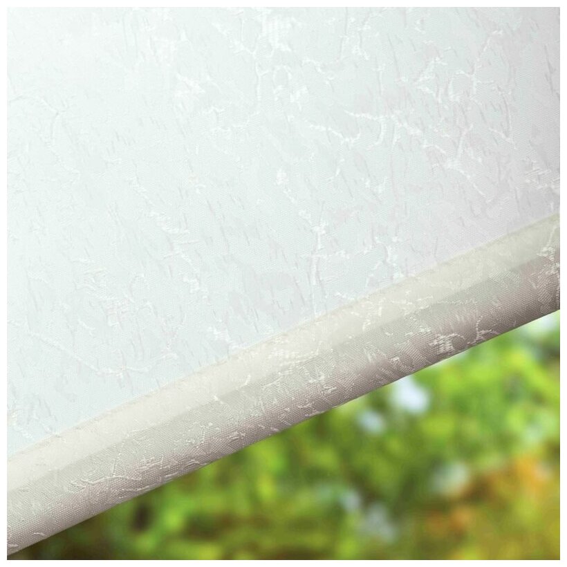 Рулонная штора LM DECOR "Жаккард" 01 Белый 90х160 см - фотография № 11