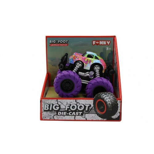 фото Машина пластиковая funky toys ft61043 гоночная die-cast, 4*4, фиолетовые колеса