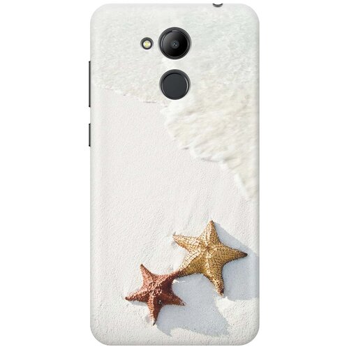 фото Gosso ультратонкий силиконовый чехол-накладка для honor 6c pro с принтом "две морские звезды"