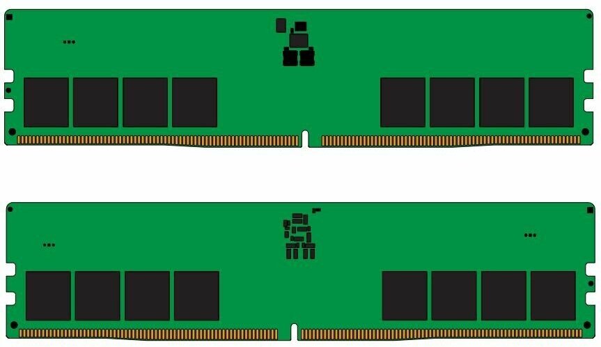 Оперативная память для компьютера 64Gb (2x32Gb) PC5-44800 5600MHz DDR5 DIMM CL46 Kingston ValueRAM KVR56U46BD8K2-64