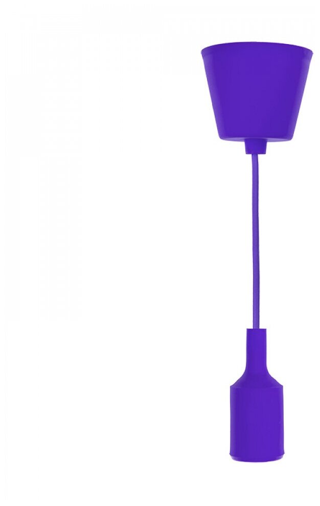 фото Патрон Rexant, Е27 силиконовый со шнуром 1 м фиолетовый {11-8887}