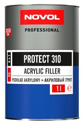 Грунт Novol акриловый 4+1 HS Protect 310 белый 1 л (без отвердителя, нужен отвердитель 184355t)