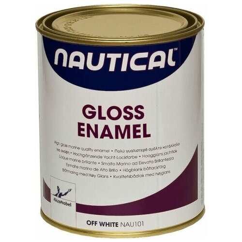 Эмаль глянцевая грязно-белая 0,75 л