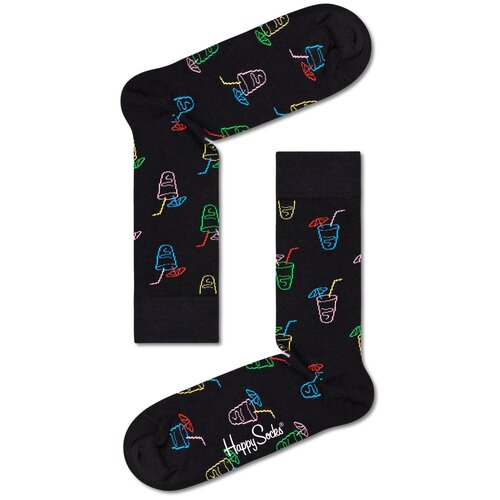 носки happy socks размер 41 46 черный мультиколор Носки Happy Socks, размер 41-46, черный, мультиколор