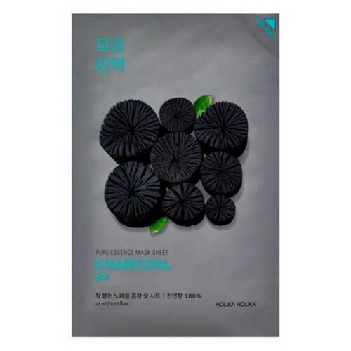 Holika Holika Успокаивающая тканевая маска с углем Pure Essence Mask Sheet Charcoal