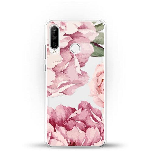 фото Силиконовый чехол пионы на huawei p30 lite andy & paul