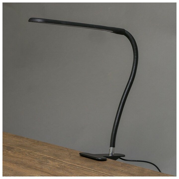 фото Светильник настольный на прищепке "Офисный черный" 24LED USB 11х7,5х60,5 см