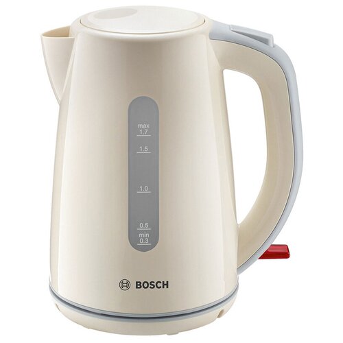 фото Чайник электрический bosch twk7507, 1,7л, 2400вт, пластик, бежевый