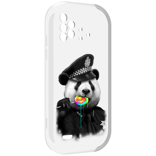 Чехол MyPads Панда полиция для UMIDIGI Bison X10 / X10 Pro задняя-панель-накладка-бампер