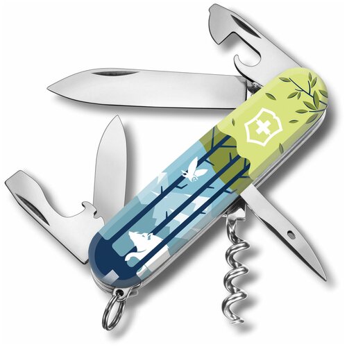 фото Нож перочинный victorinox spartan охота на вепря, 91 мм, 12 функций, цвет синий/рисунок