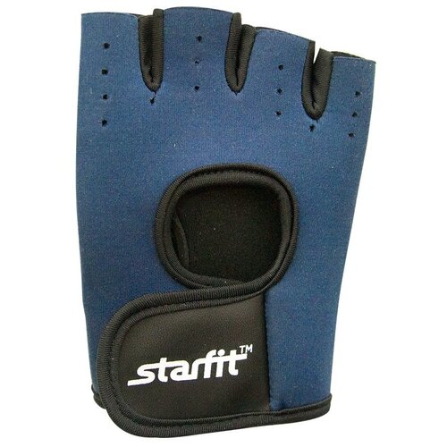 фото Перчатки для фитнеса starfit su-107 синий/черный s