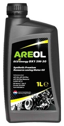 AREOL Areol Eco Energy Dx1 5w30 (1l)_масло Моторное! Синтapi Sn/Sn Plus, Ilsac Gf-5, Gm Dexos 1 Gen 2