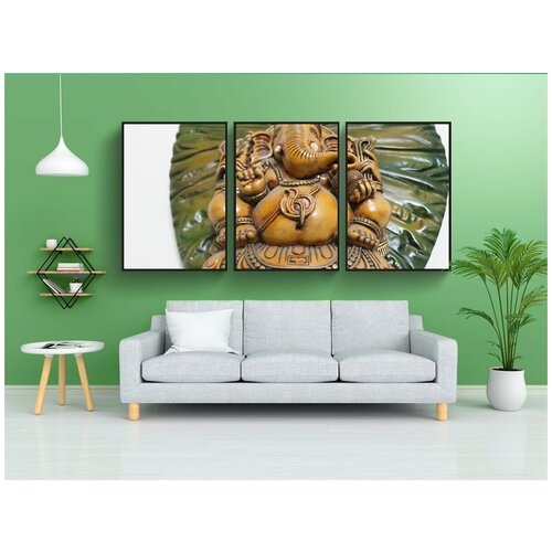 фото Набор модулных постеров для интерьера "ганеш, ганапати, бог" 60x90 см. в тубусе, без рамки lotsprints