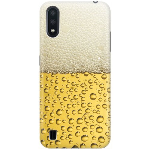фото Ультратонкий силиконовый чехол-накладка для samsung galaxy a01 с принтом "пиво" gosso