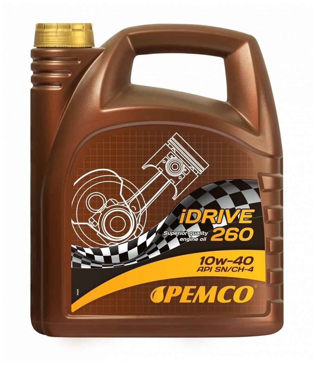 PEMCO 10W-40 SN/CH-4 , A3/B4 5л (полусинт. мотор. масло) 1шт