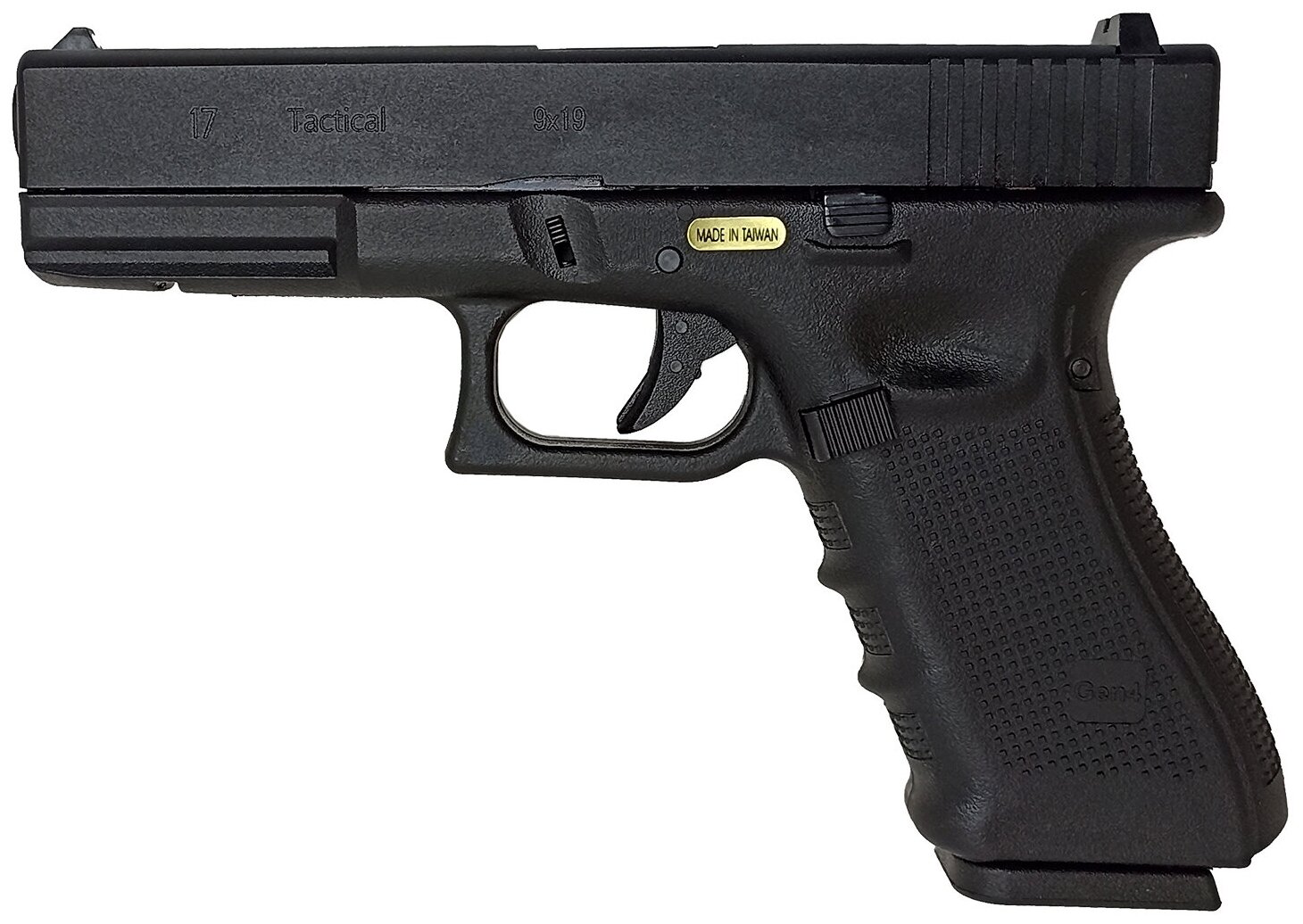 Пистолет страйкбольный (WE) Glock-17 gen4, WE-G001B-BK / GP616-B