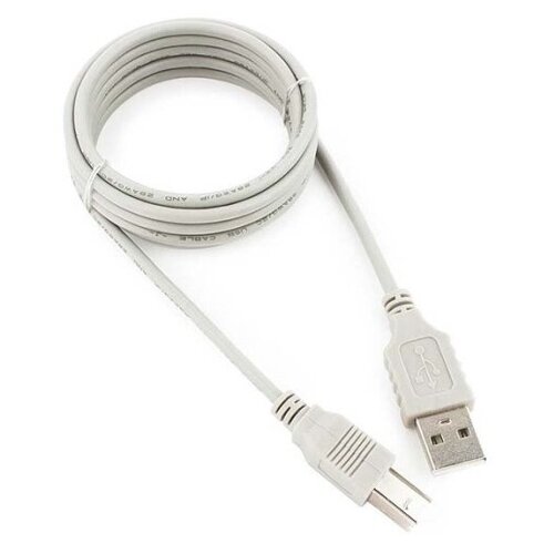 Кабель USB 2.0 Gembird CC-USB2-AMBM-6 AM/BM 1.8м белый кабель buro usb2 0 am bm 1 8m mg usb a m usb b m 1 8м феррит кольца серый