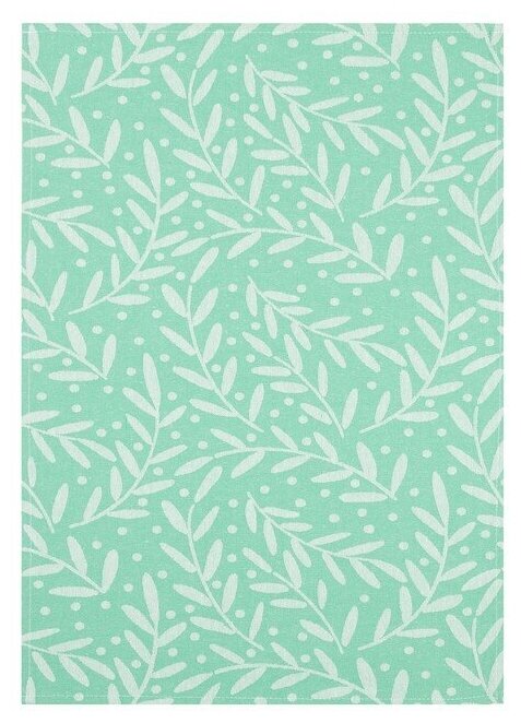 Набор полотенец Этель Hares & leaves 40х60 см - 2 шт, цв. зеленый, 100% хл