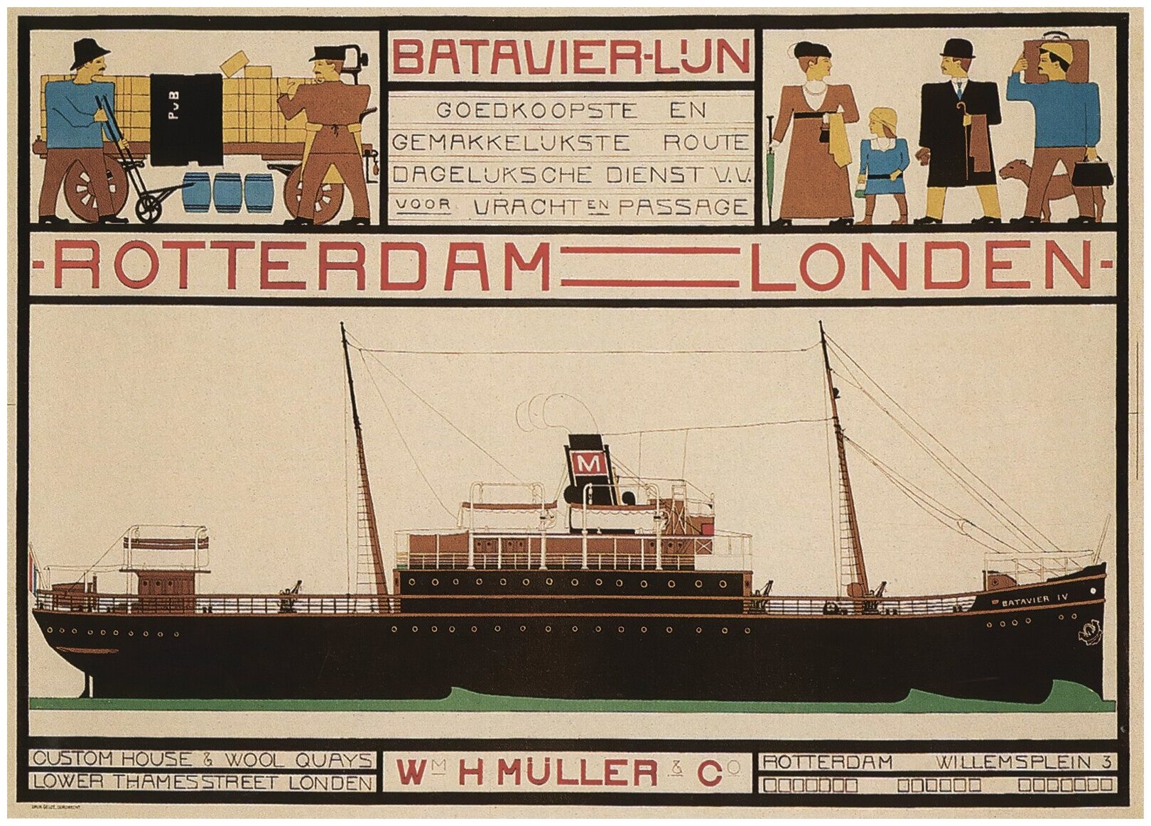 Постер / Плакат / Картина на холсте Из Роттердама в Лондон