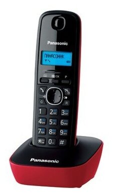 РТелефон Dect Panasonic KX-TG1611RUR красныйчерный АОН