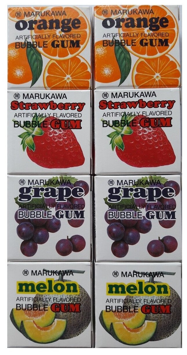 Жевательная резинка Marukawa (ассорти) (восемь пачек в упаковке)