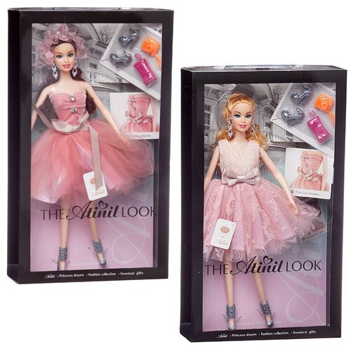 фото Кукла junfa atinil модный показ (в розовом платье) в наборе с аксессуарами, 28см junfa toys