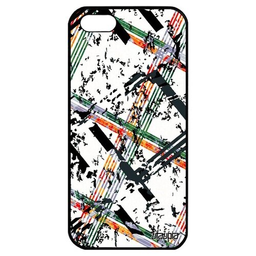 фото Противоударный чехол на телефон // apple iphone 5 5s se (2016) // "тартан плитка" дизайн квадрат, utaupia, цветной
