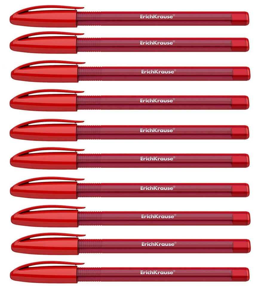 Ручка шариковая ErichKrause® U-108 Original Stick 1.0, Ultra Glide Technology, красная, 10 шт.