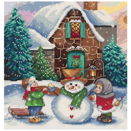 фото Набор для вышивания panna зм-7086 зима во дворе
