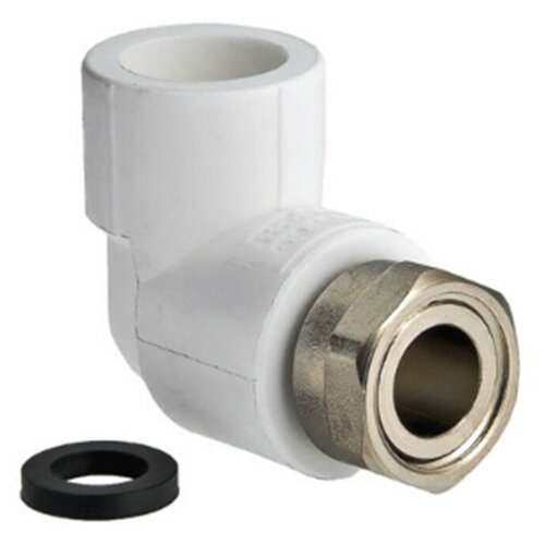 Угол полипропиленовый (VTp.758.0.02506) 25 мм х 1 ВР(г) с накидной гайкой