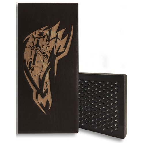 фото Доска садху белая киберпанк - 225, размер 31x14, шаг гвоздей 10 мм чакра