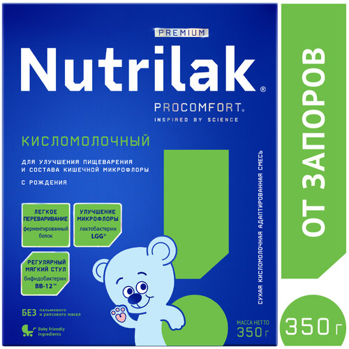 Смесь Nutrilak Premium кисломолочный, с рождения, 350 г смесь nutrilak premium соя с рождения 350 г