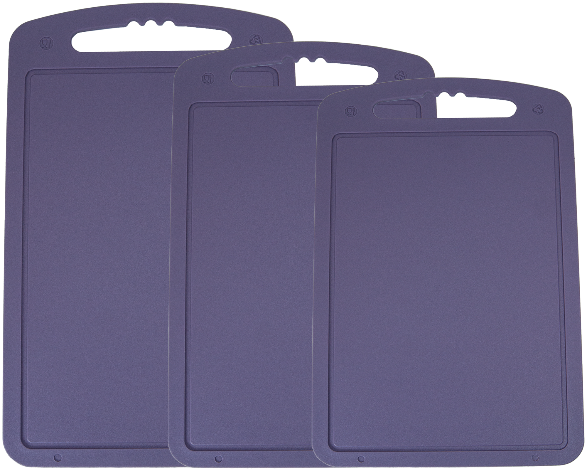 Доска разделочная набор пластиковая 3 шт фиолетовый С55ФИЛ - фотография № 2