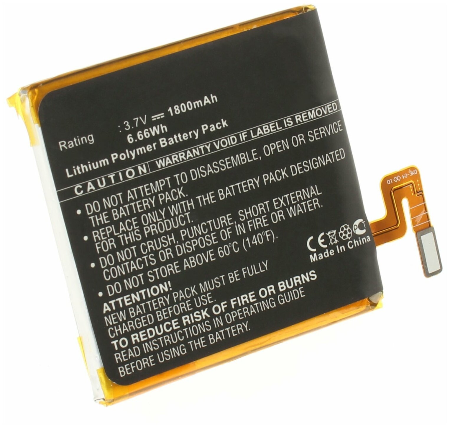 Аккумулятор iBatt iB-B1-M490 1800mAh для Sony, Sony Ericsson LIS1489ERPC, LIS1485ERPC,