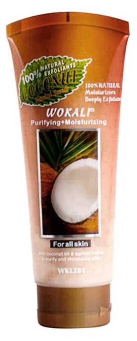 Wokali Скраб для лица с экстрактом кокоса 120мл