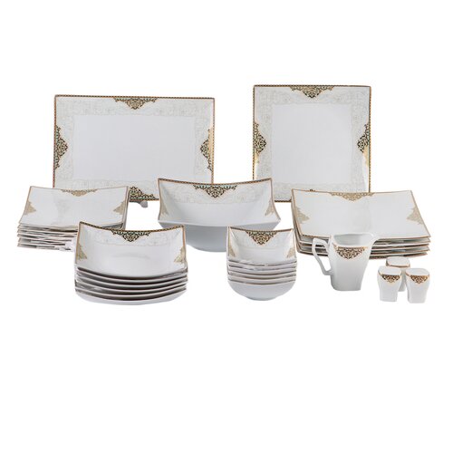 Сервиз столовый. Wertvolleperle Germany. Charlotte 30 Pcs dinner set (Столовый набор 30 предметов) на 6 персон