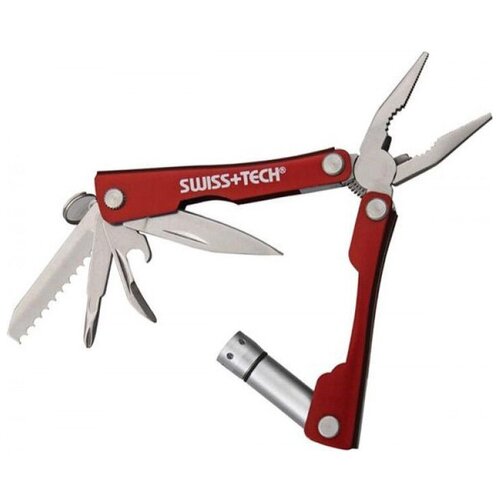 Микро набор инструментов SWISS TECH MINI MULTI-FUNCTIONTOOL 8-IN-1 красный микро набор инструментов screwz all 7 in 1 серый оранжевый синий