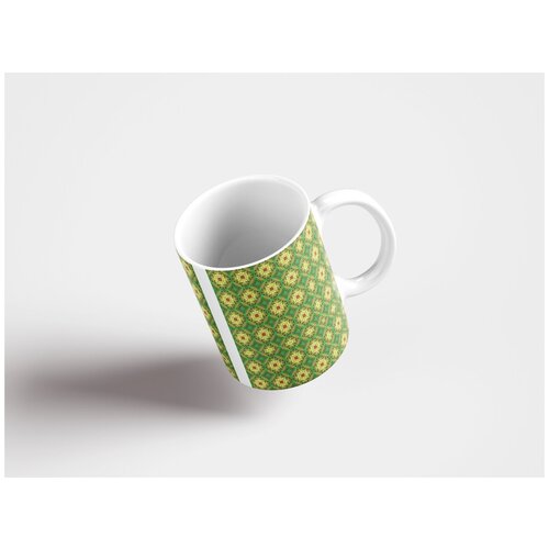 фото Кружка "изображение на заднем плане, кафельная плитка, декоративный 320 мл. белая lotsprints