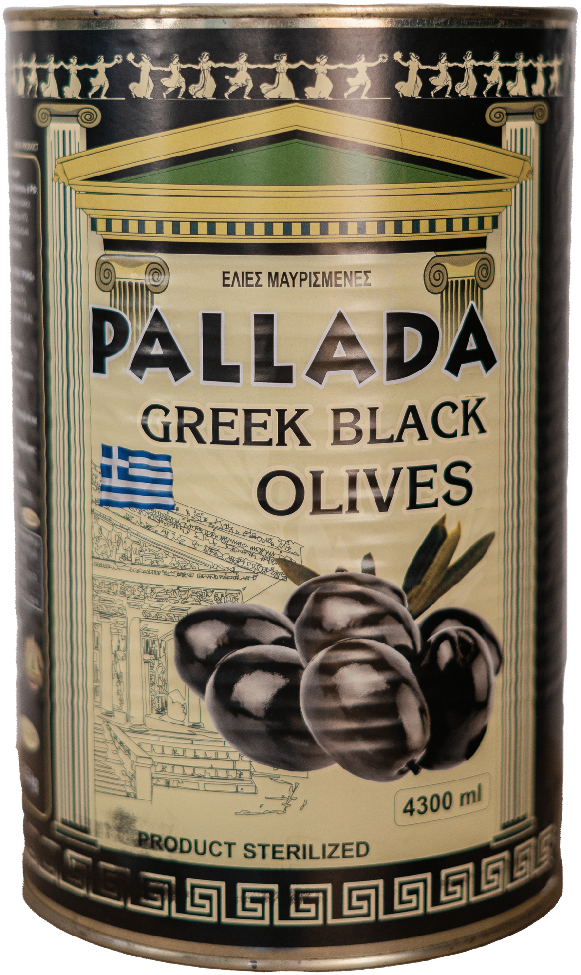 Маслины греческие PALLADA 70-90 с косточкой в рассоле 4500 мг