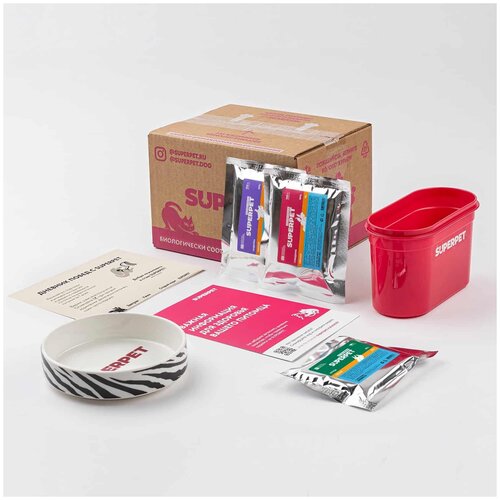 Стартовый набор для котят с миской BARF замороженное видотипичное питание / сырой корм для котят