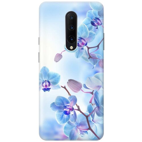 фото Gosso ультратонкий силиконовый чехол-накладка для oneplus 7 pro с принтом "голубые орхидеи"