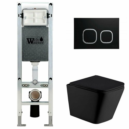 Унитаз с инсталляцией WeltWasser AMBERG 350 ST + GELBACH 004 MT BL + AMBERG RD BL