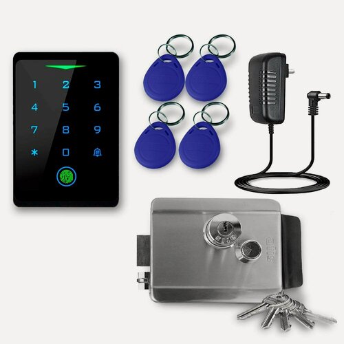 Изображение товара Комплект СКУД WIFI на одну дверь PS-link CH1-FP-SSM с электрическим нержавеющим замком