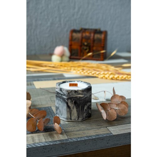 Свеча интерьерная в гипсовом подсвечнике - 1 шт.