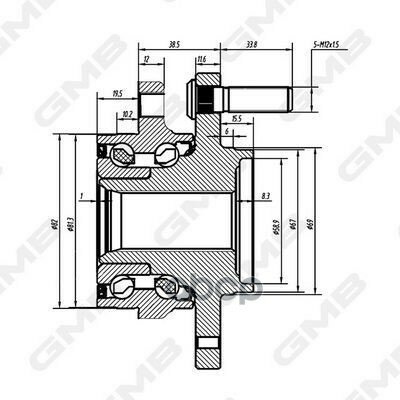 Ступица HYUNDAI i30 (12-) KIA Ceed (12-) передняя в сборе GMB GMB арт. GH34880