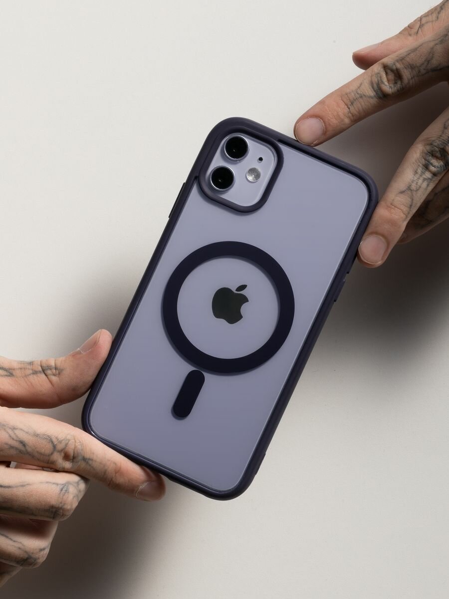 Чехол О'Кейси "MagSafe", для iPhone 11, прозрачный, ударопрочный