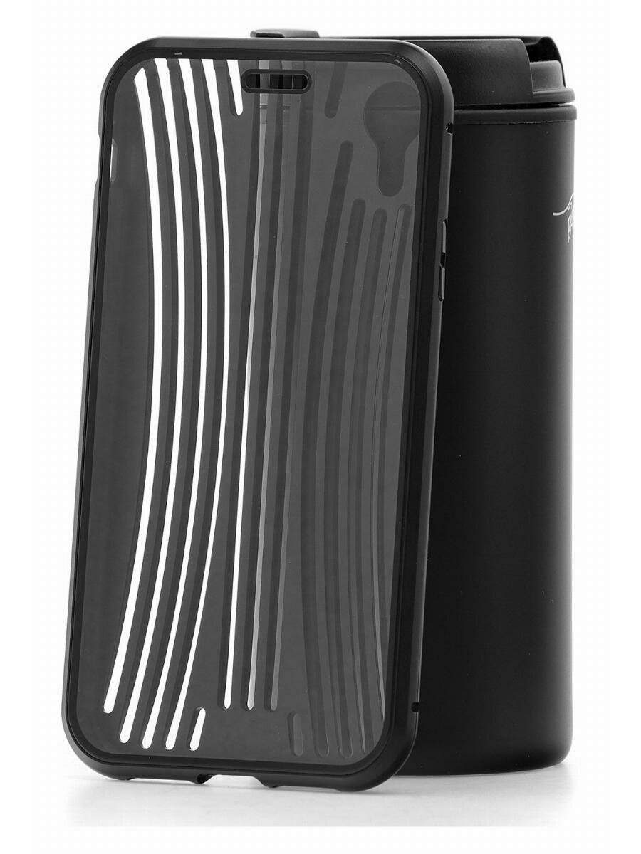 Чехол для iPhone XR Kruche Metal Suitcase Black