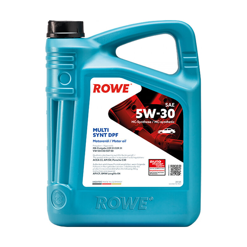 фото Синтетическое моторное масло ROWE Hightec Multi Synt DPF SAE 5W-30
