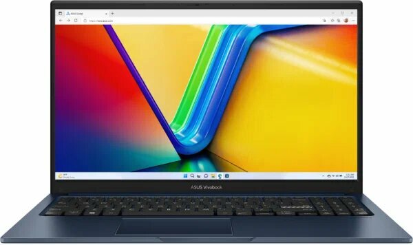Asus Ноутбук ASUS Vivobook 15 X1504ZA-BQ383 Intel Core i3-1215U/8GB/SSD512GB/15.6"/IPS/FHD/NoOS/Quiet Blue (90NB1021-M00K00) 90NB1021-M00K00
