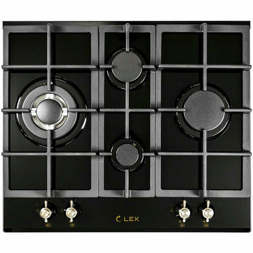 Встраиваемая газовая варочная панель Lex GVG 643C BL 3292800₽